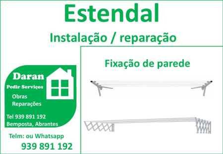 Estendal para roupa, 939891192, venda, instalação, reparação.